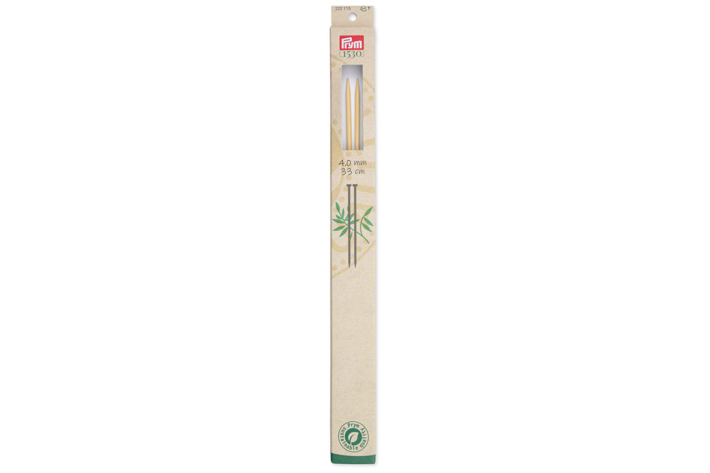 Jackenstricknadeln Prym 33 cm - 4,0 mm Bambus 