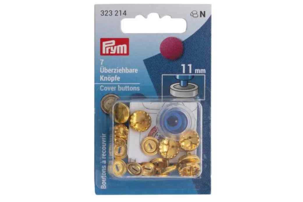 7 überziehbare Knöpfe - 11 mm - Gold 