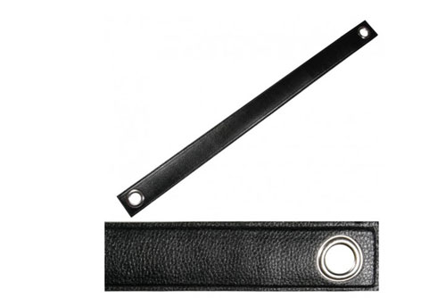 Lederband Raffhalter - 67 cm - Schwarz 