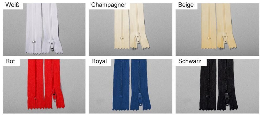 Kunststoff-Reißverschluss - nicht teilbar - 15 cm 