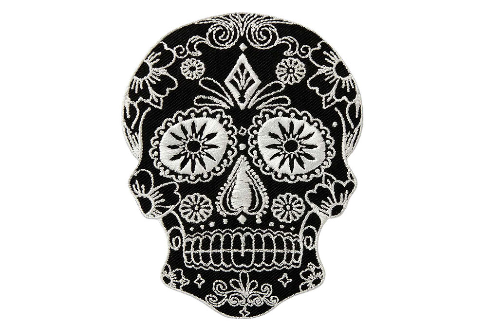 Applikation - Totenkopf schwarz 