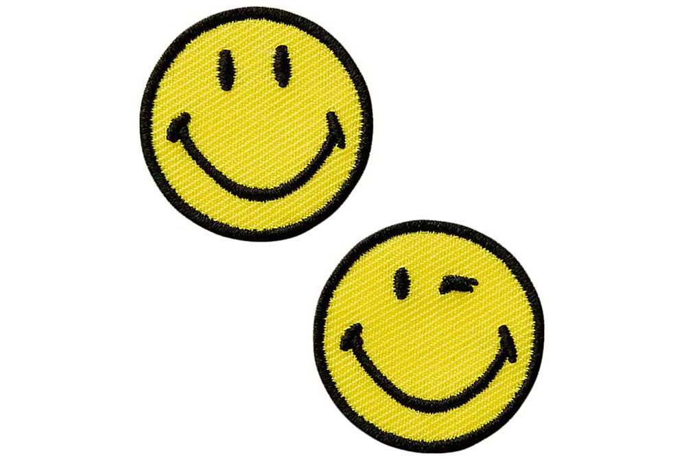 Applikation - Smiley© 2 Stück 