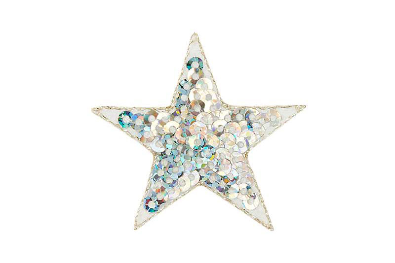 Applikation - Pailletten-Stern - Silber 