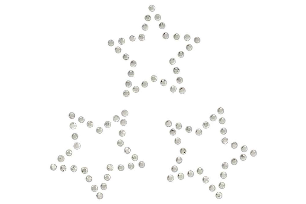 Applikation - 3 Sterne, Strass 