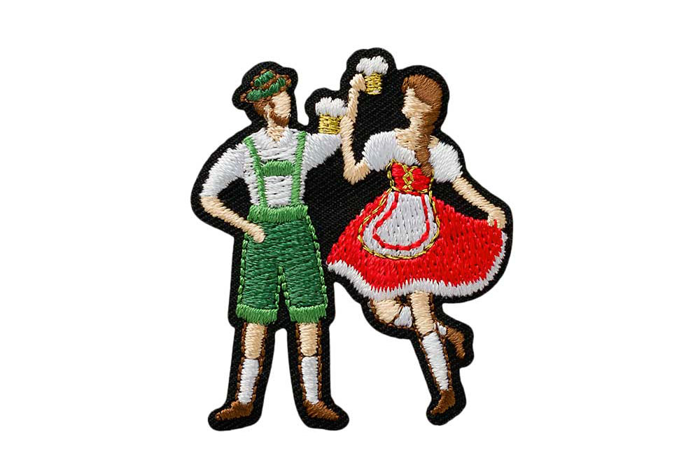 Applikation - Paar in Tracht 