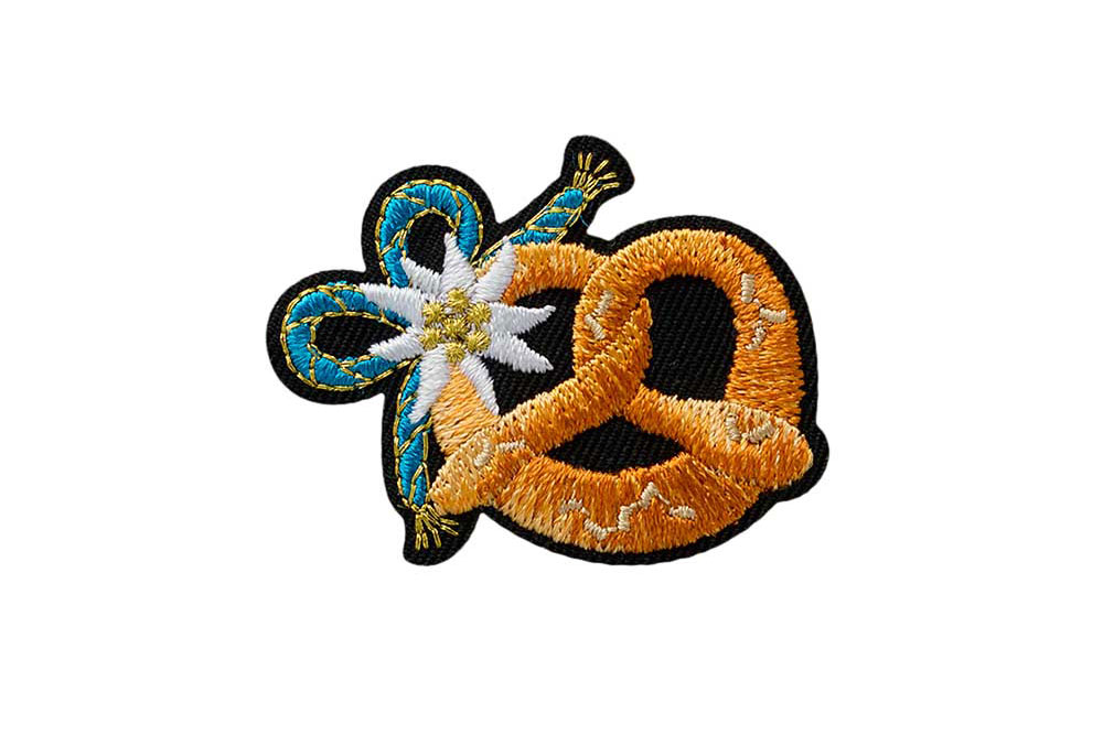 Applikation - Brezel mit Edelweiß 