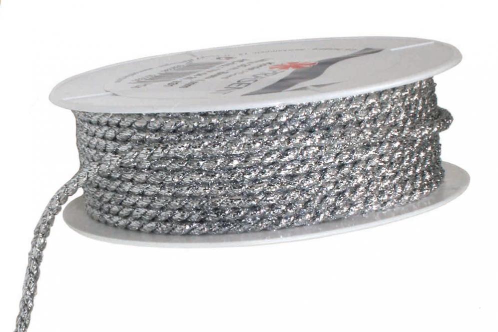 Silberkordel 4 mm - 2 5m Rolle 