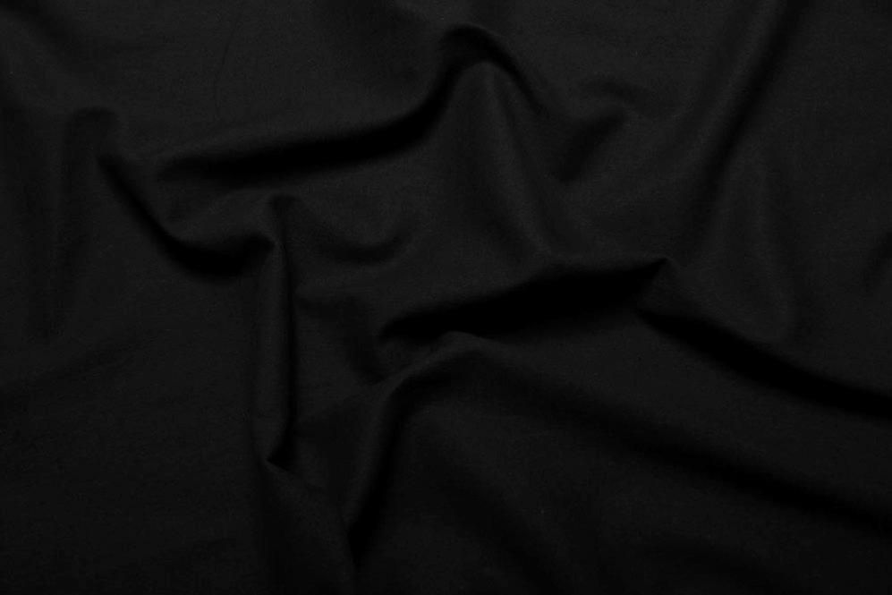 Leinen mit Viskose Schwarz