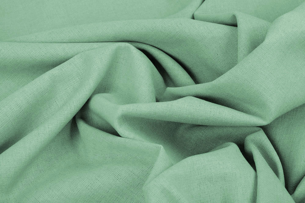 Leinen-Baumwoll-Stoff - Uni Mint