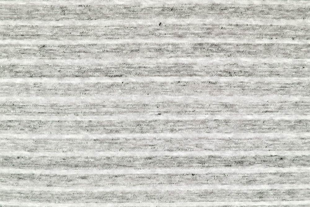 Leinenjersey - Ringel - Hellgrau Melange 