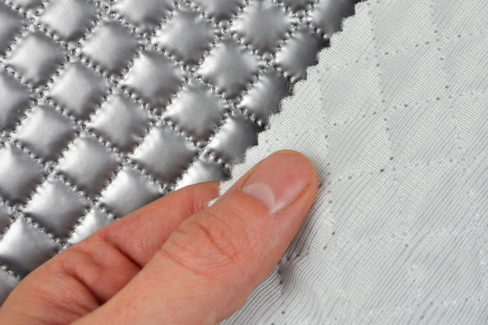 Steppstoff Metallic - Silber 