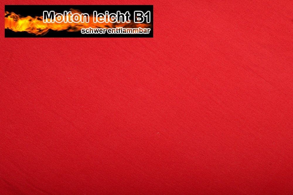 Molton leicht 130 cm B1 Rot