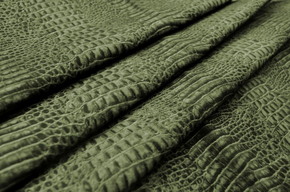 Möbelsamt - Baby-Kroko - Schilfgrün 