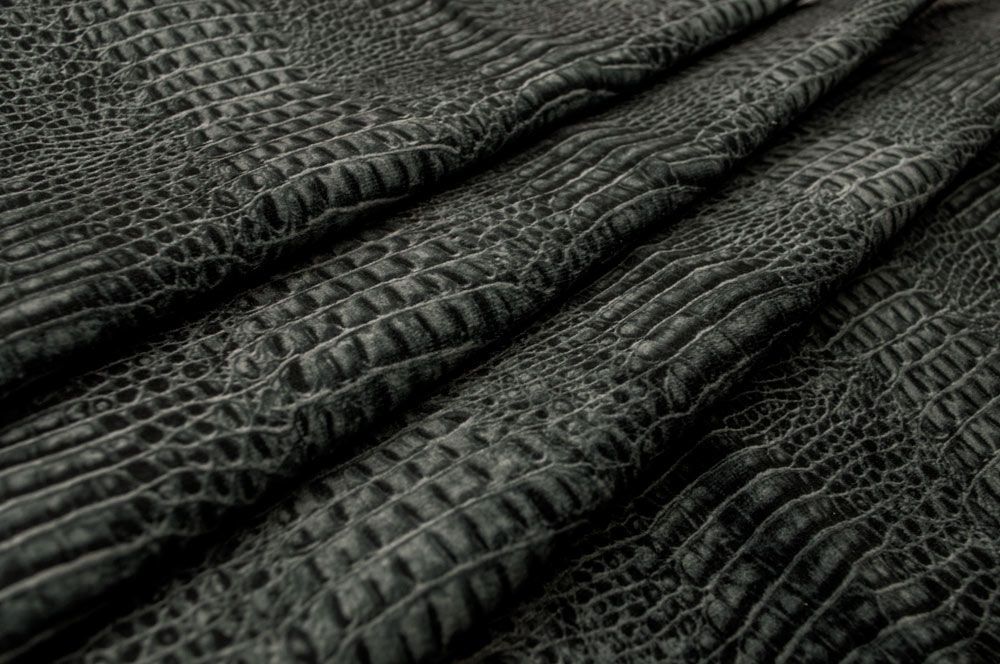 Möbelsamt - Baby-Kroko - Anthrazit 