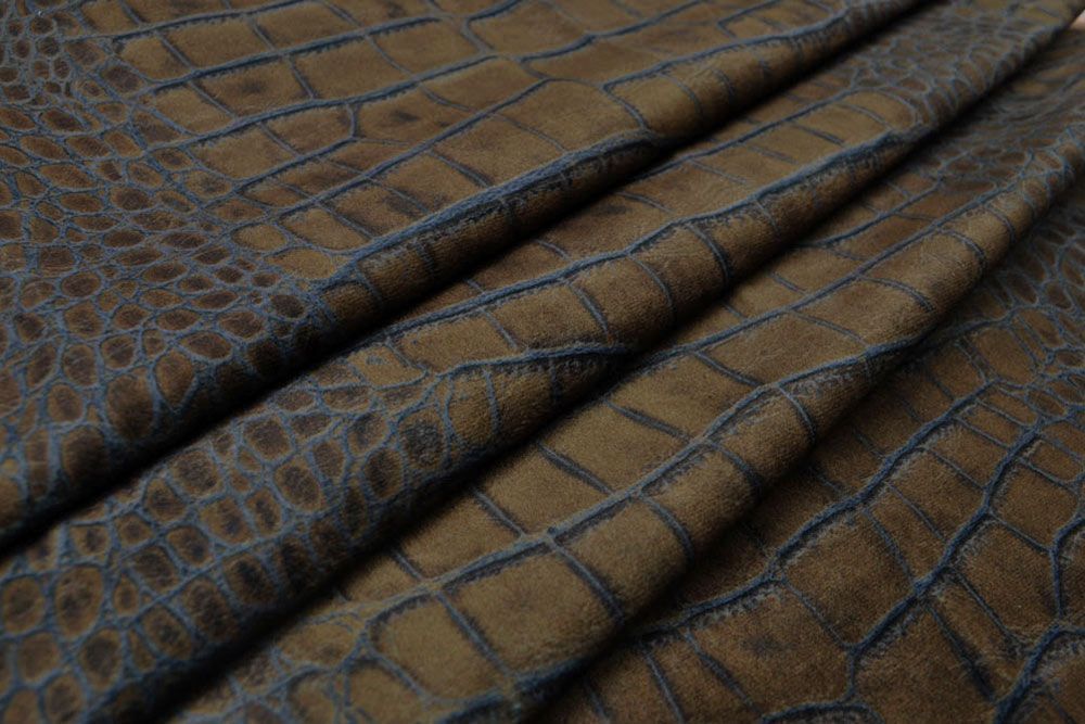 Möbelsamt - Krokodil - Nil-Grün 