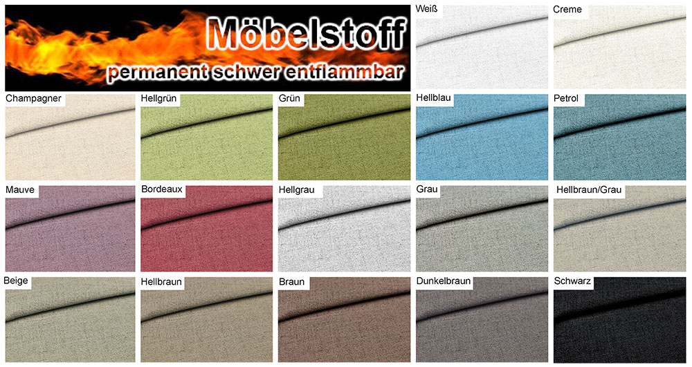Möbelstoff Melange deluxe - permanent schwer entflammbar 