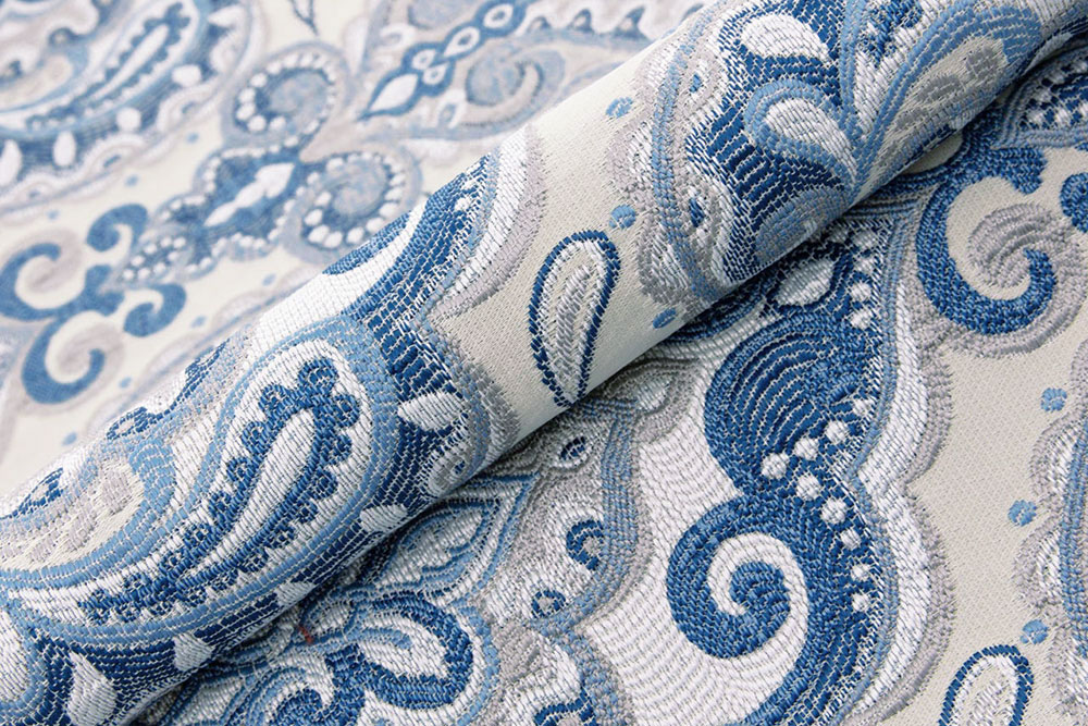 Möbel-Jacquard Premium - Aladina - Blau/Creme 