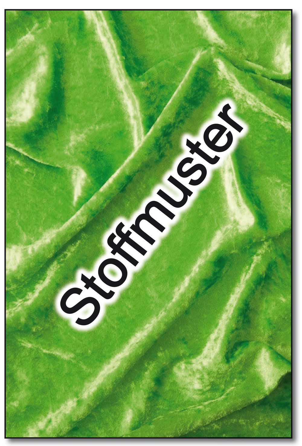 Stoffmuster: Pannesamt Stoff - Hellgrün 