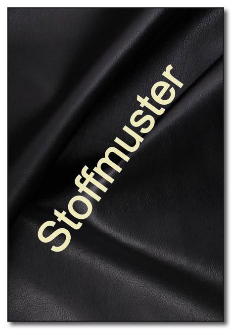 Stoffmuster: Kunstleder - Standard - Schwarz 