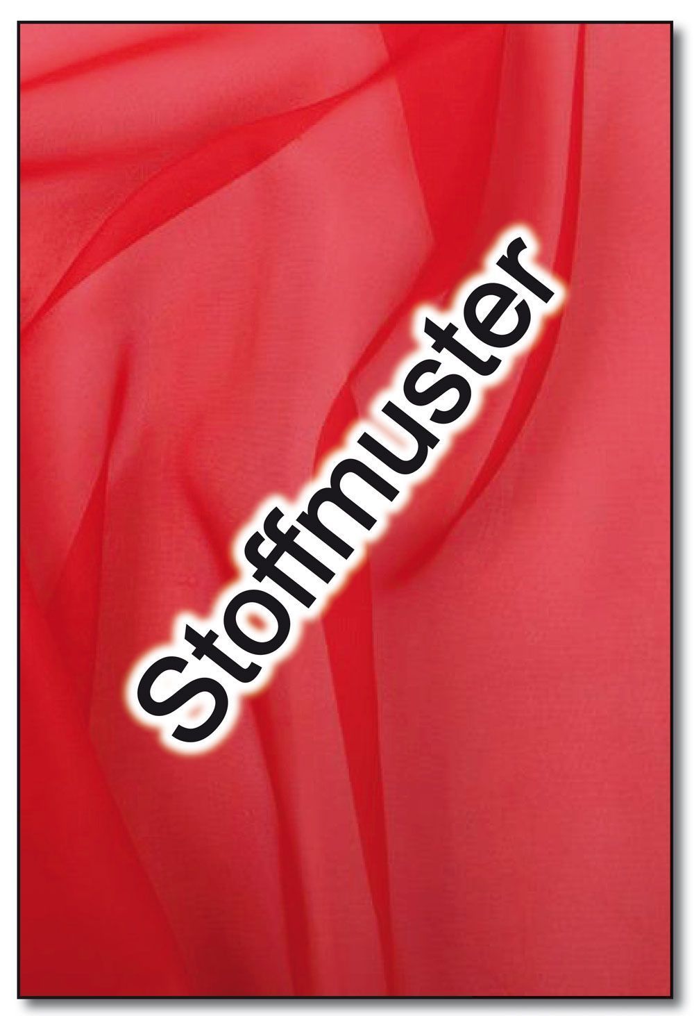 Stoffmuster: Voile - permanent schwer entflammbar - 300 cm - Rot 