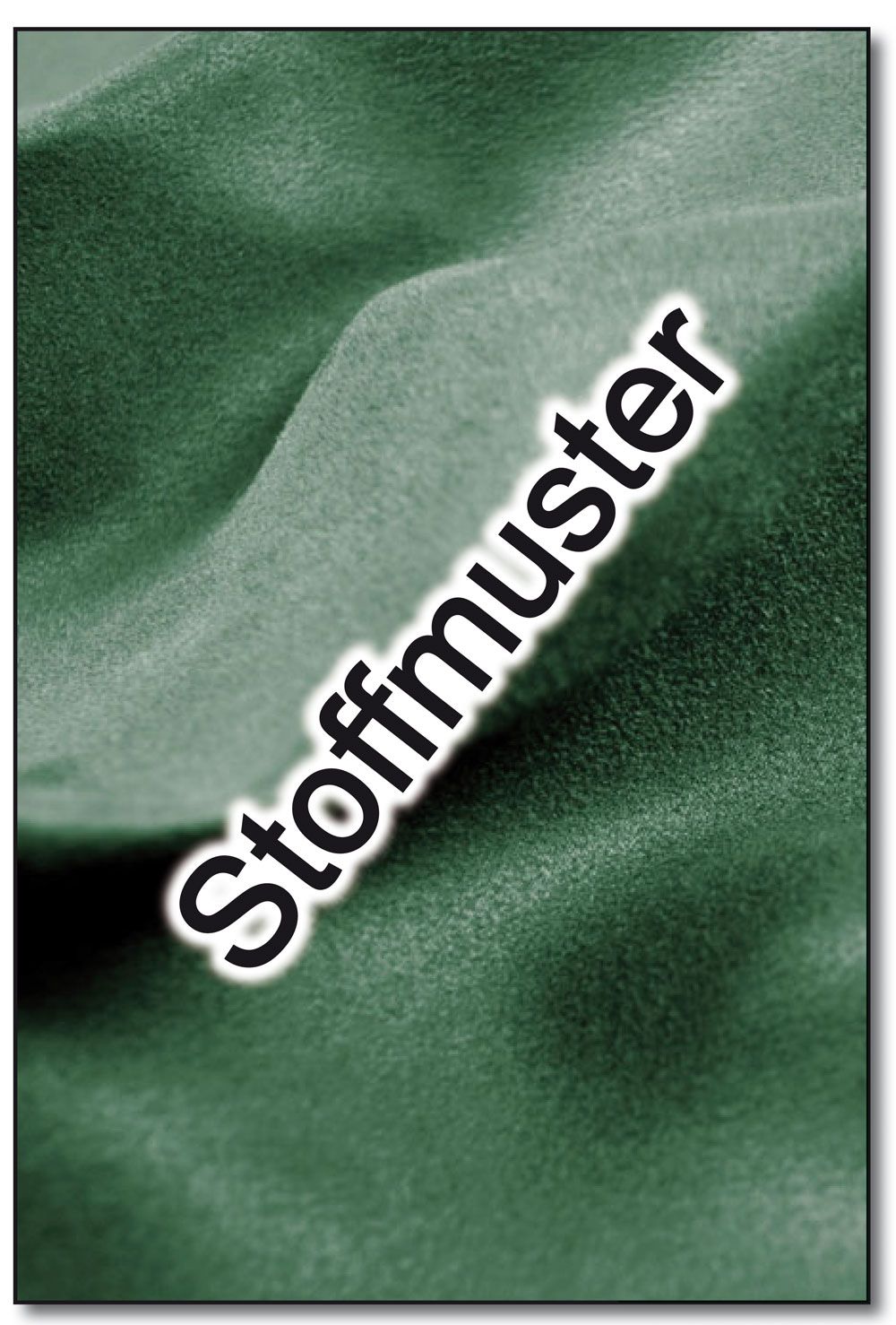 Stoffmuster: Möbelstoff deluxe - Chateau - Uni Dunkelgrün 