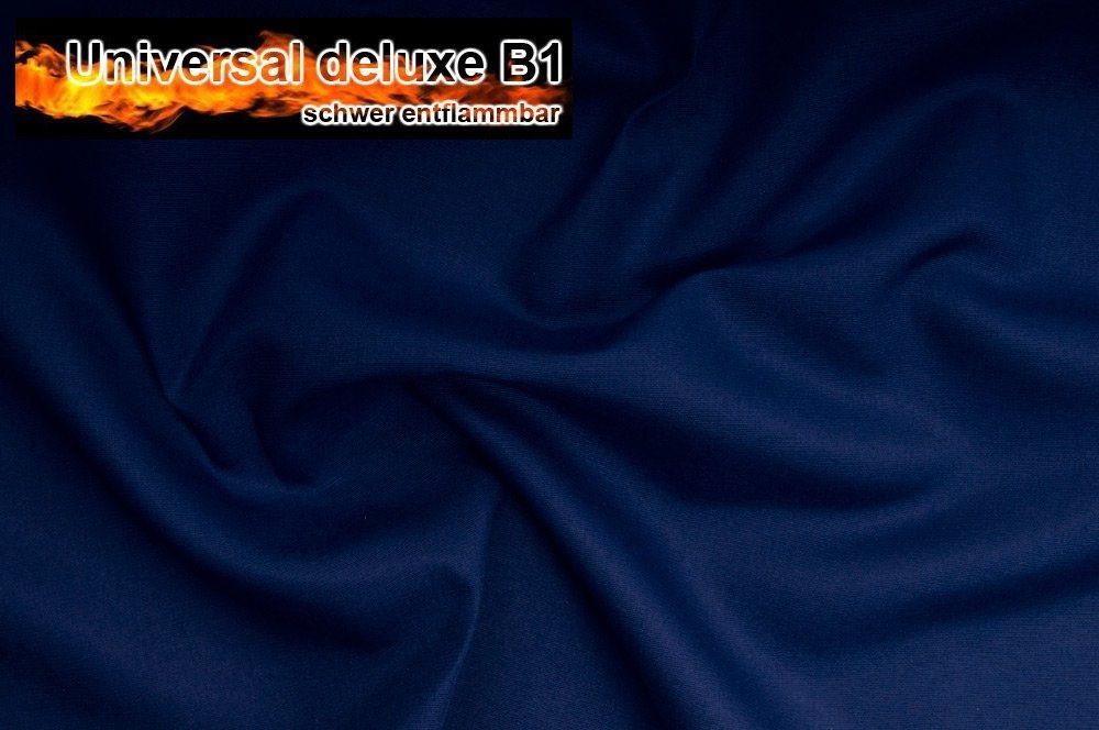 Universal Stoff deluxe B1 - schwer entflammbar - Nachtblau - 1,0 Meter 