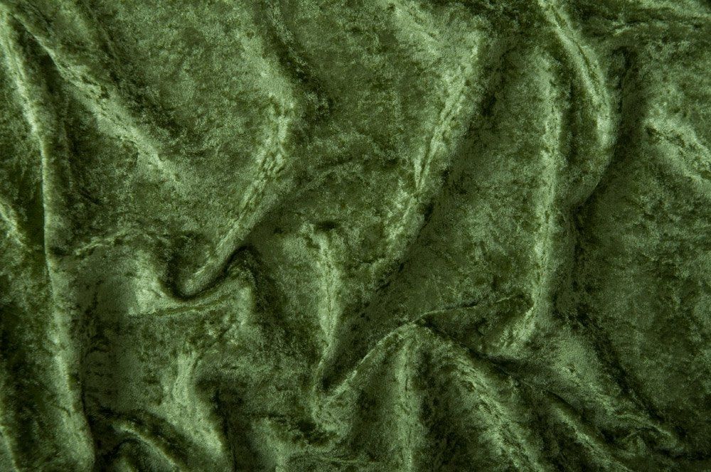 Pannesamt Stoff - Oliv - 1,0 Meter 