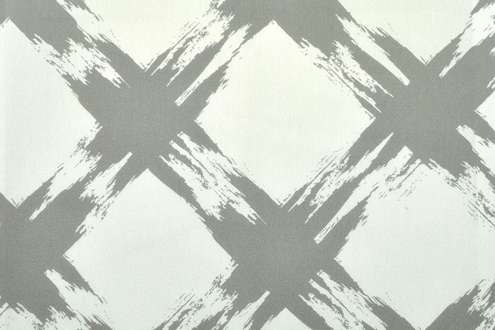 Outdoor-Stoff Cross-Art - Grau/Creme 