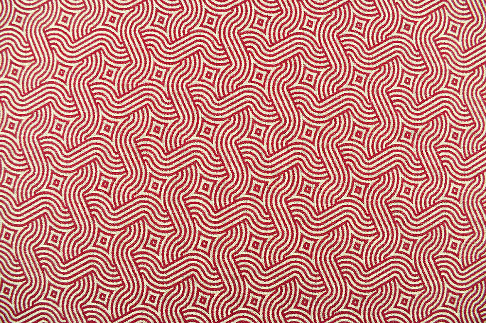 Outdoor-Stoff Gobelin - Monterrey - Rot/Creme - 1,0 Meter 