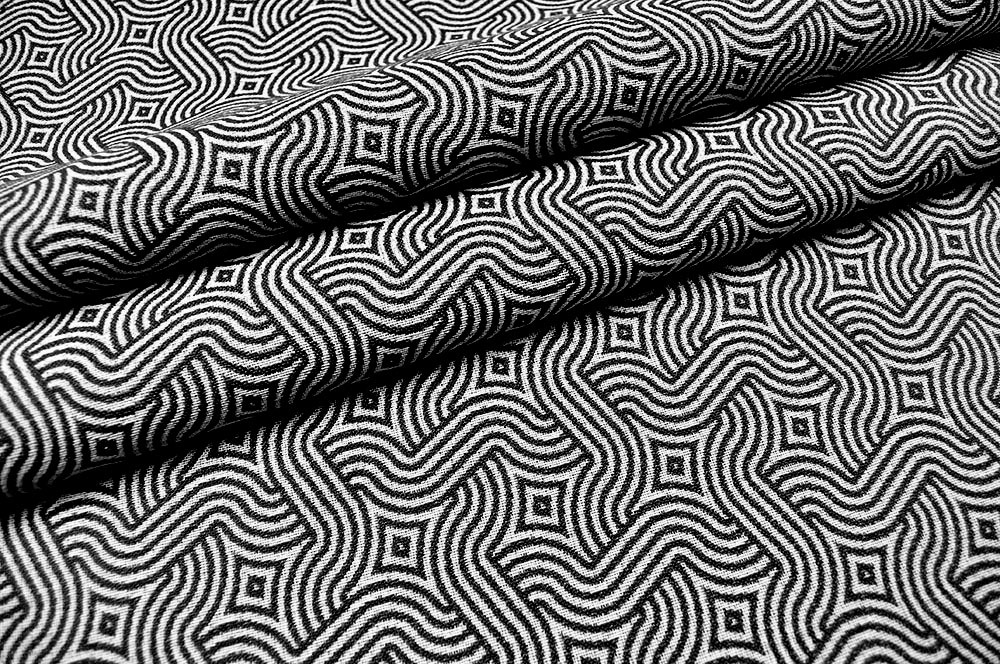 Outdoor-Stoff Gobelin - Monterrey - Schwarz 