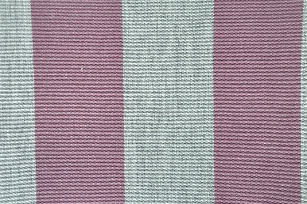 Outdoor-Möbel- und Markisenstoff - Blockstreifen Mauve/Hellgrau