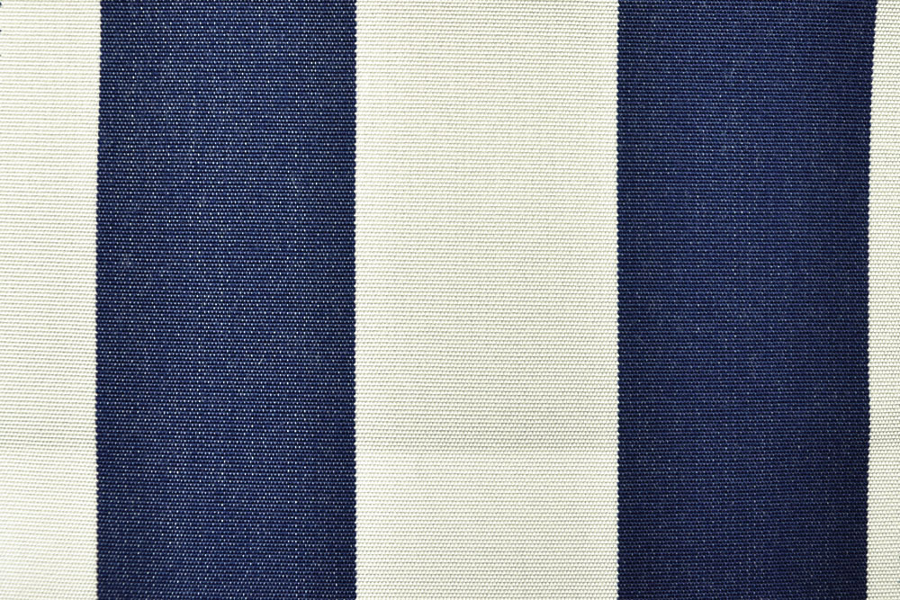 Outdoor-Möbel- und Markisenstoff - Blockstreifen Nachtblau/Weiß