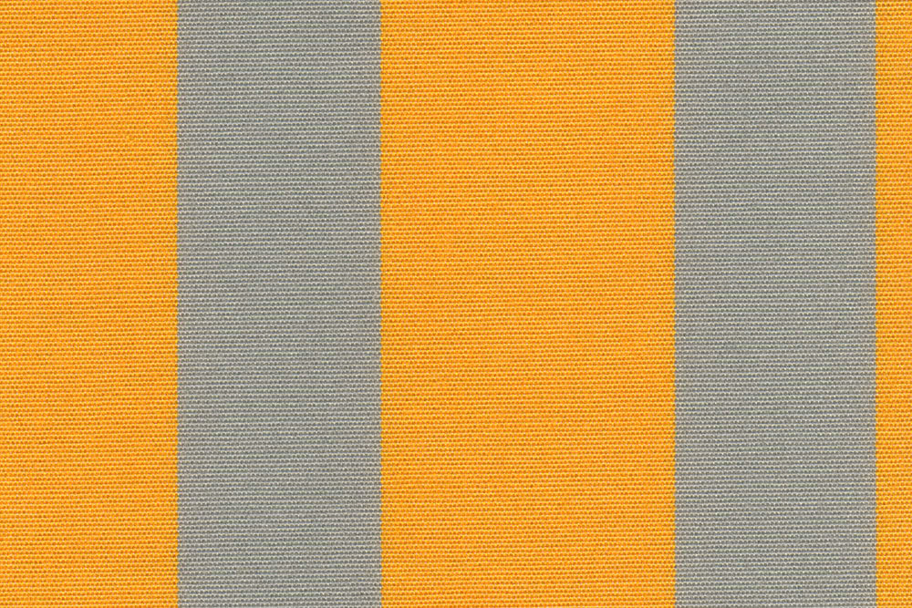 Liegestuhl-Stoff gesäumt - Streifen - 60 cm breit - Gelb/Hellgrau - 1,0 Meter 