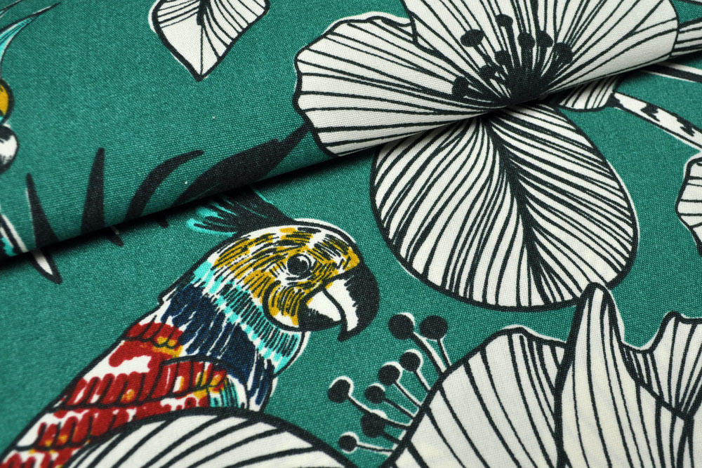 Liegestuhl-Stoff Dralon® - Basilia - Jungle Green 