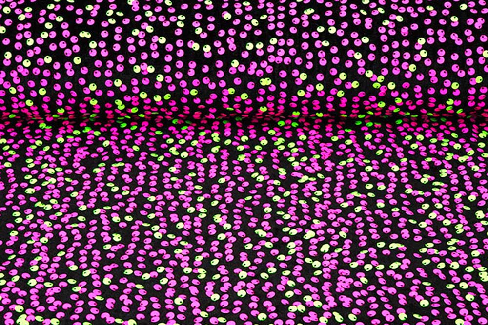 Pailetten auf Samt - Neon 