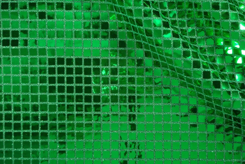 Paillettenstoff Quadro - Grün 