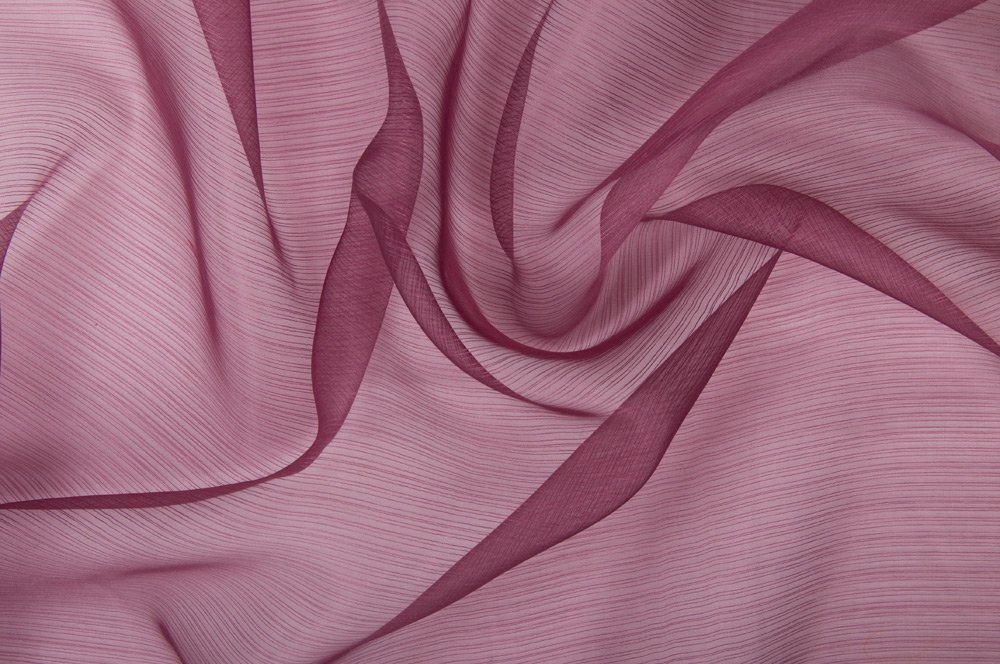 Voile feine Streifen - 150 cm - Aubergine - 4,0 Meter 