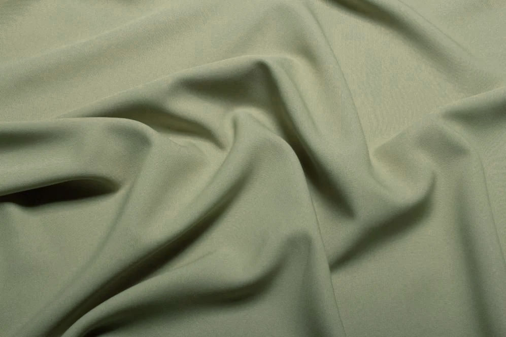 Fertig-Gardine linke + rechte Seite - Universalstoff - a: 60 x b: 220 cm - Safarigrün 