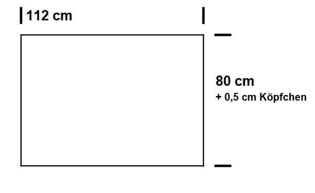 Fertig-Gardine linke Seite - Molton B1 - a: 112 x b: 80 cm - Hellgrau 