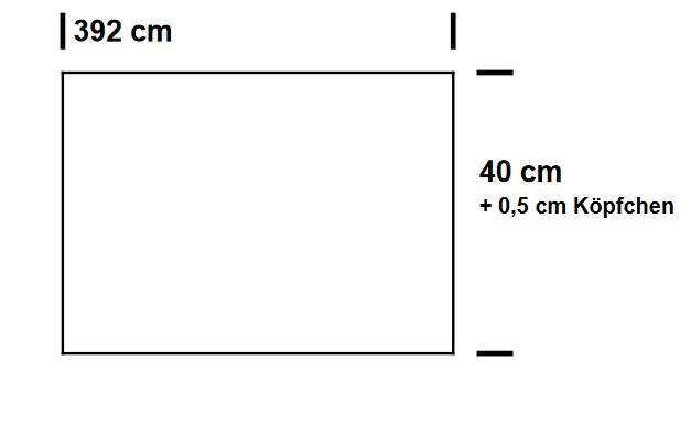 Fertig-Gardine - Voile - a: 392 x b: 40 cm - Champagner 