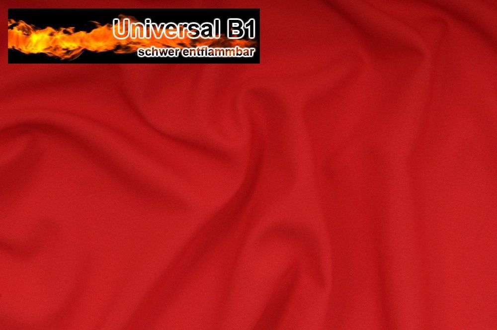 Universal Stoff B1 - schwer entflammbar - Rot - 1,0 Meter 