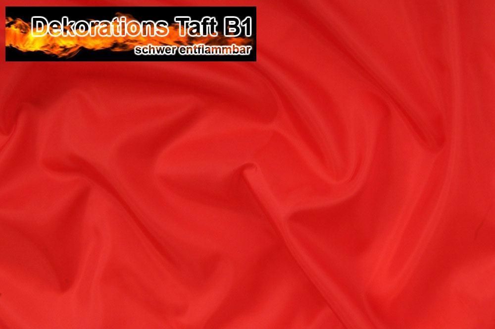 Dekorations Taft B1 - schwer entflammbar - Rot - 2,0 Meter 