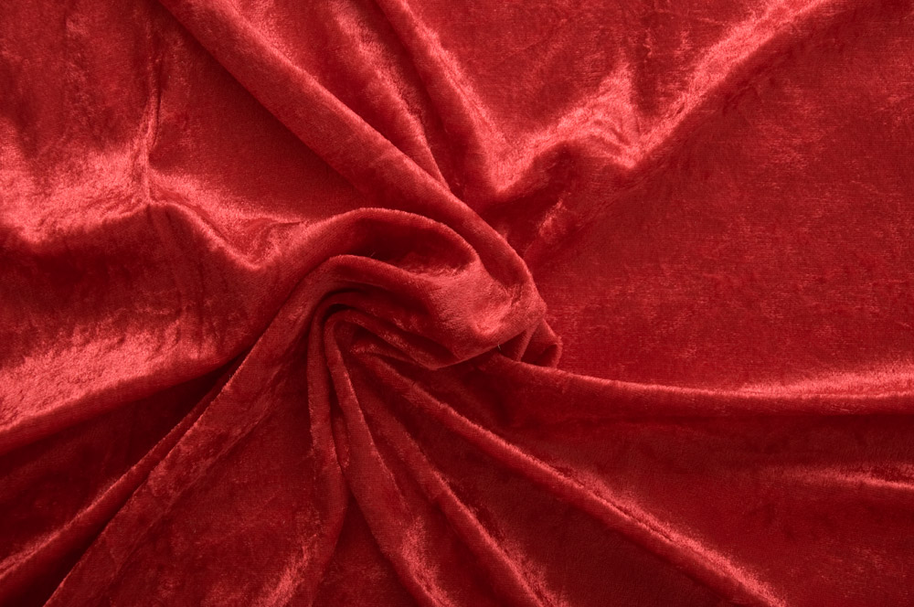 Pannesamt Stoff - Rot 