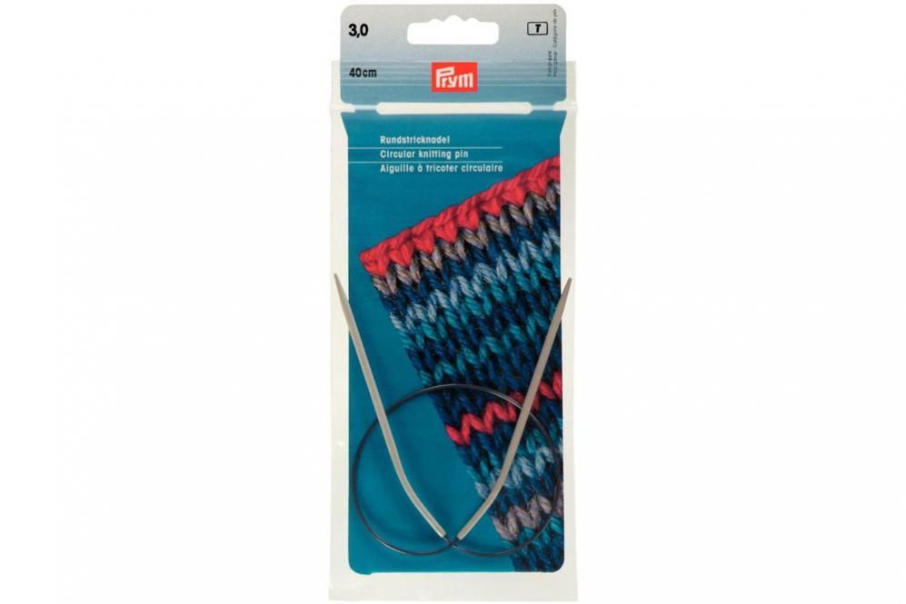 Rundstricknadeln Prym 40 cm - 3,0 mm Grau ALU 