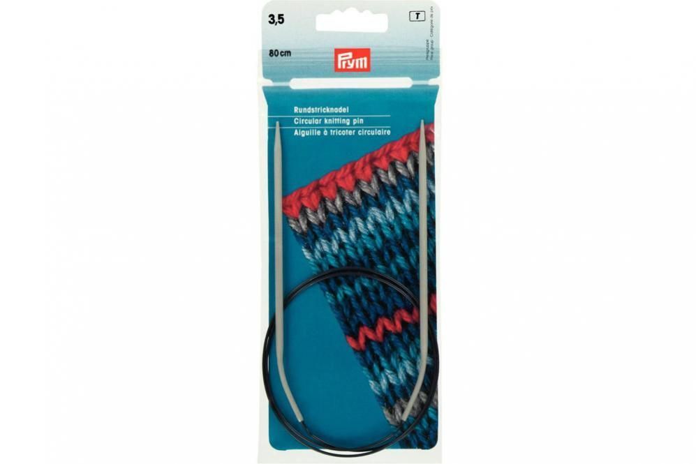 Rundstricknadeln Prym 80 cm - 3,5 mm Grau ALU 