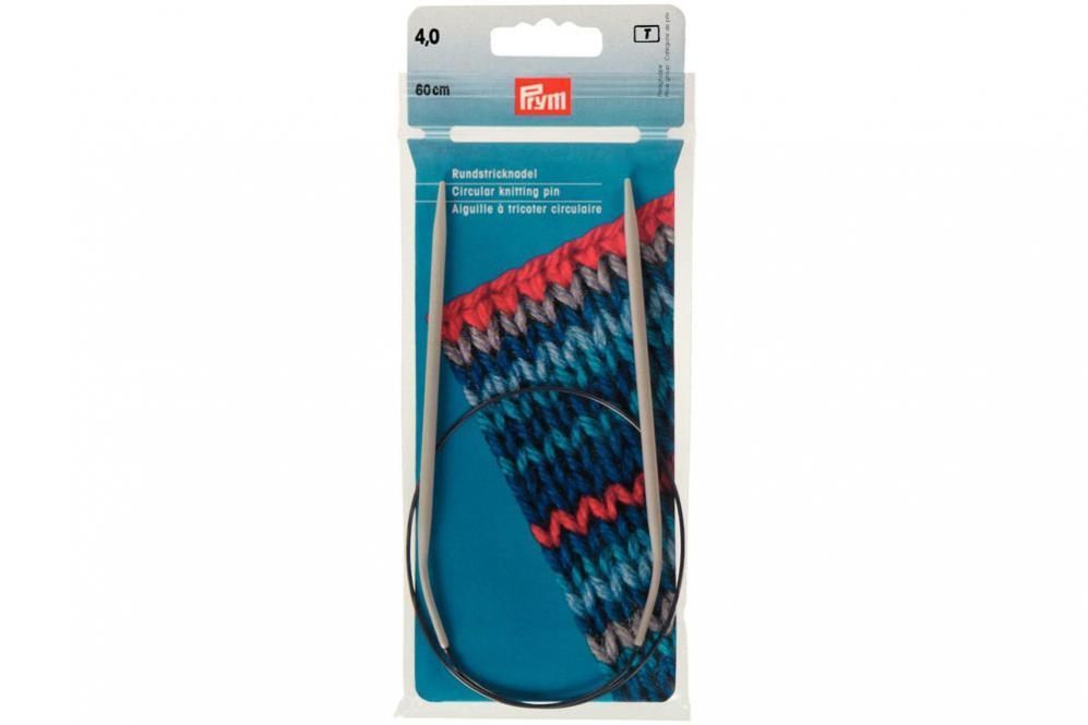 Rundstricknadeln Prym 60 cm - 4,0 mm Grau ALU 