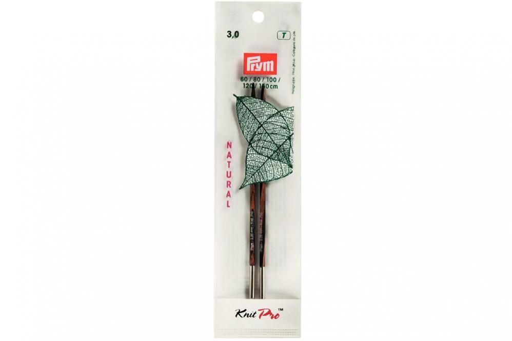 Rundstricknadelspitzen Prym 12,8 cm - 3,0 mm Farbig lang Natural 