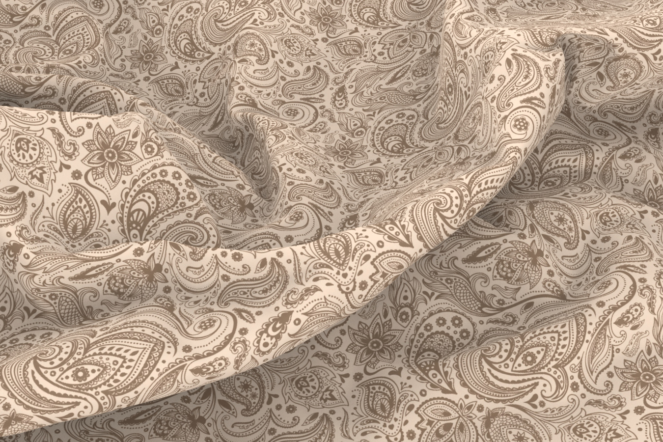 Paisley Oriental - Trevira CS Beige