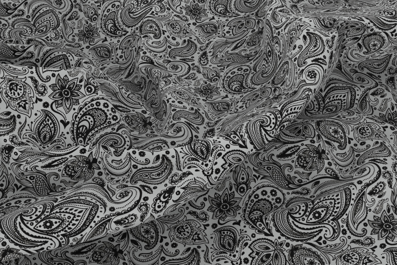 Paisley Oriental - Trevira CS Grau