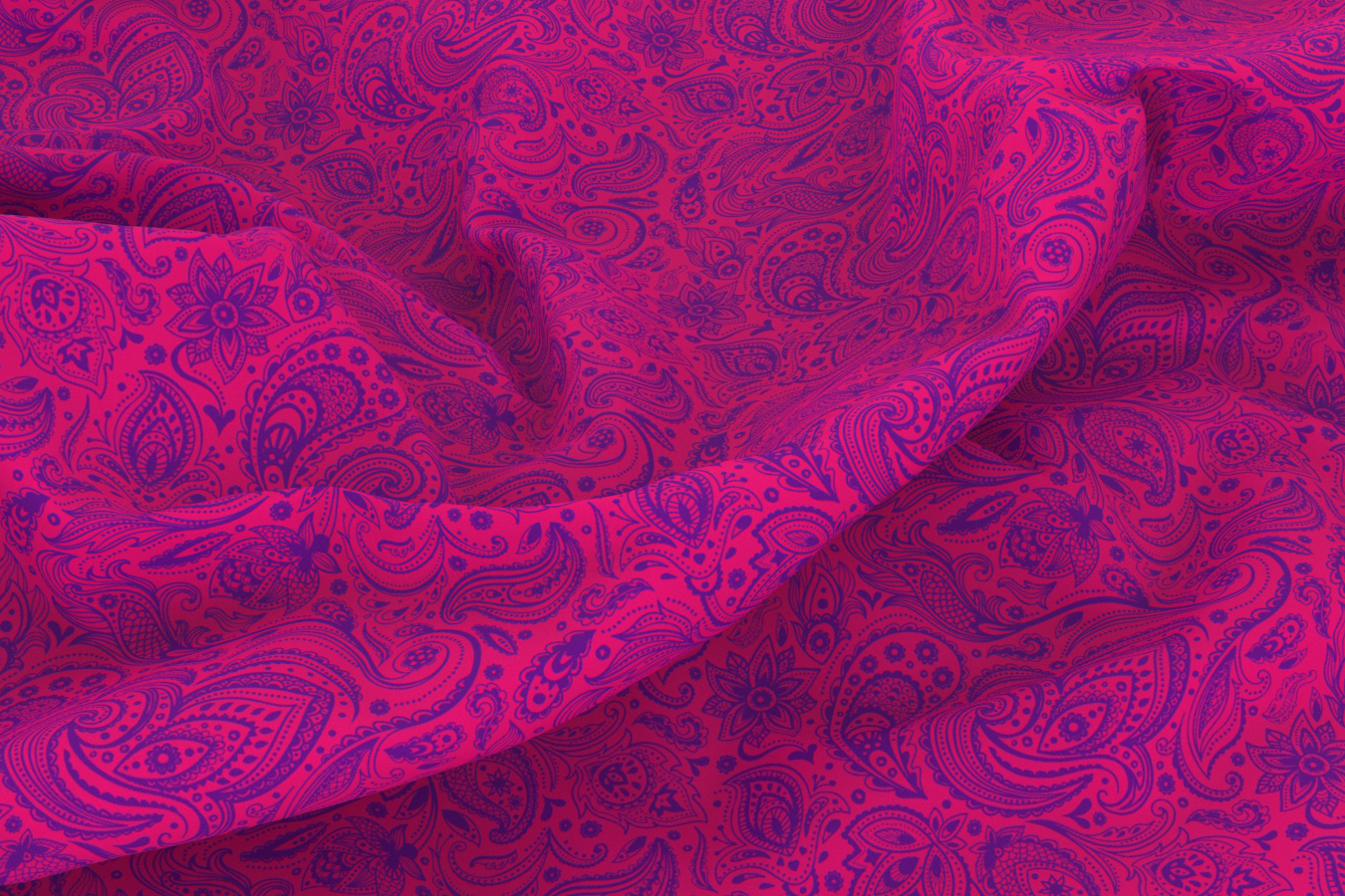 Paisley Oriental - Trevira CS Pink